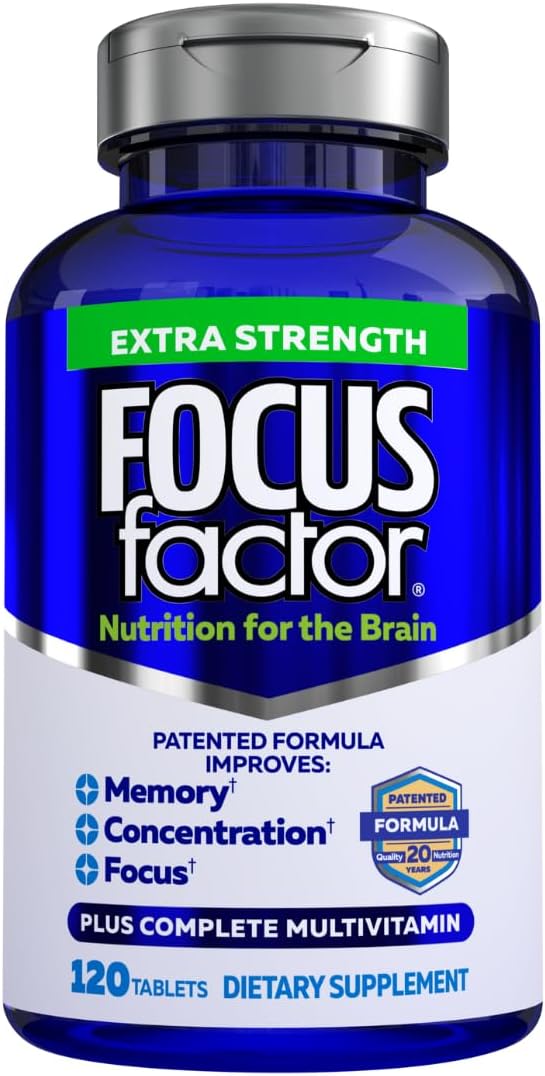 Focus Factor Adults Extra Strength - 120 Count Brain Supplement