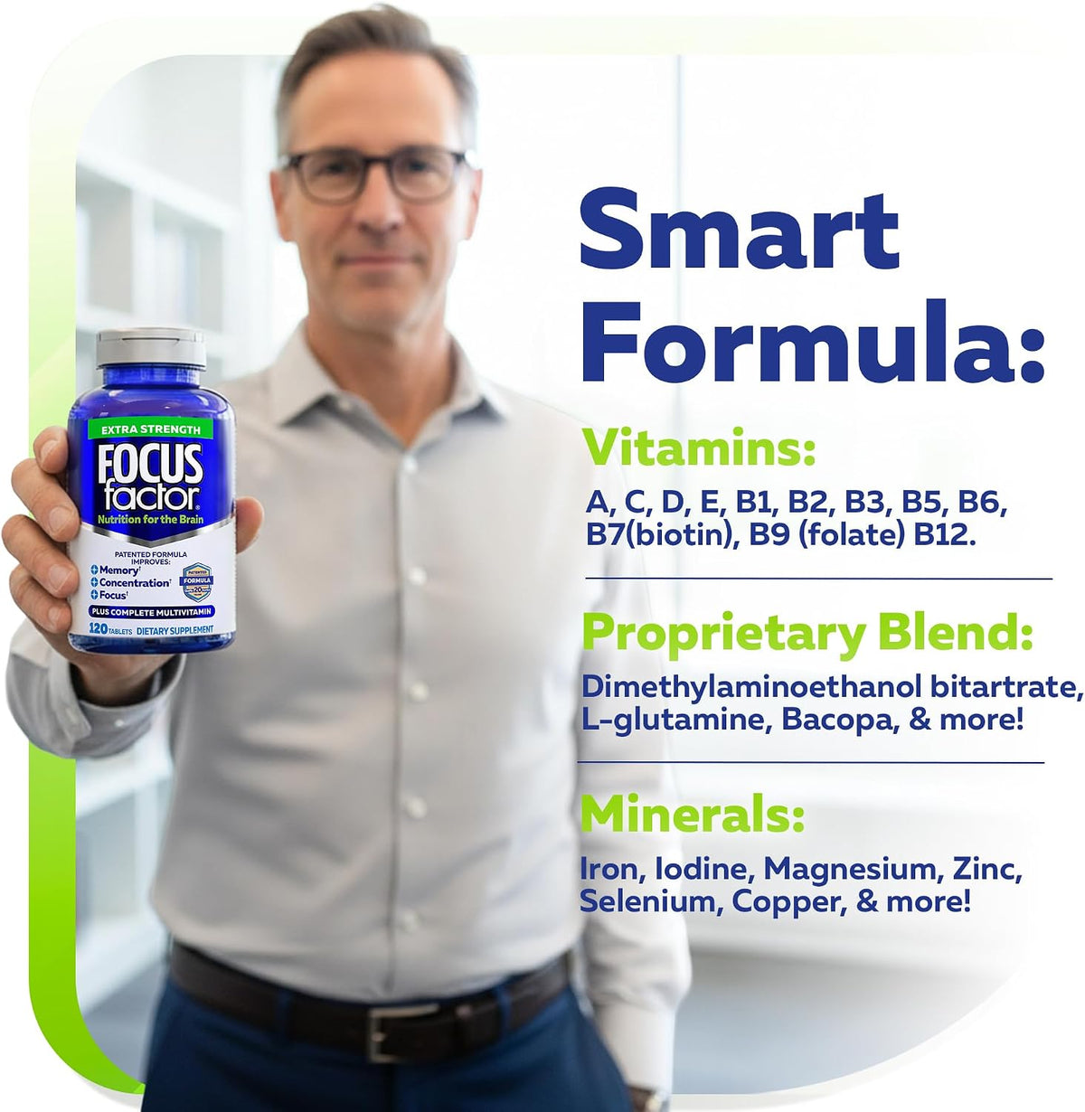 Focus Factor Adults Extra Strength - 120 Count Brain Supplement