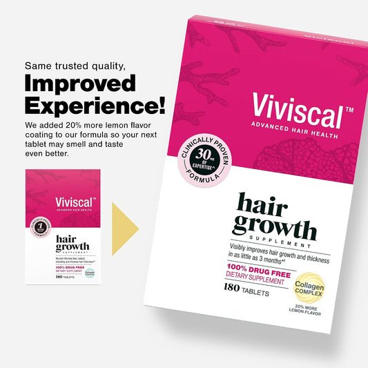 Viviscal Hair Growth Supplements for Women, Thicker Fuller Hair Support for Thinning Hair and Hair Loss, with Biotin and Marine Collagen, Drug-Free, 180...