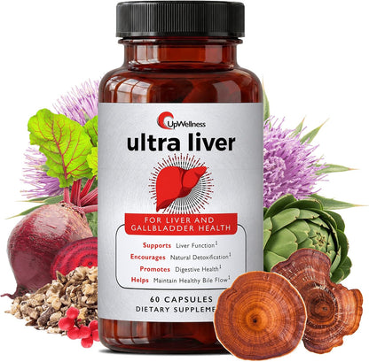 UpWellness Ultra Liver Support Supplement, 60 Capsules
