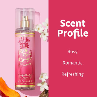 Juicy Couture Rock The Rainbow Rah Rah Rouge Body Mist Spray for Women – 8.0 fl oz