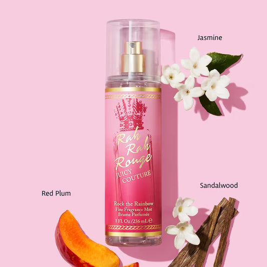 Juicy Couture Rock The Rainbow Rah Rah Rouge Body Mist Spray for Women – 8.0 fl oz