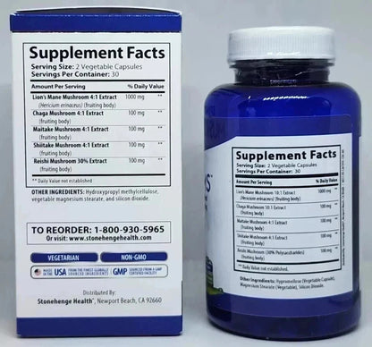 Dynamic Mushroom 60 Veggie Caps – Stonehenge Health Supplement