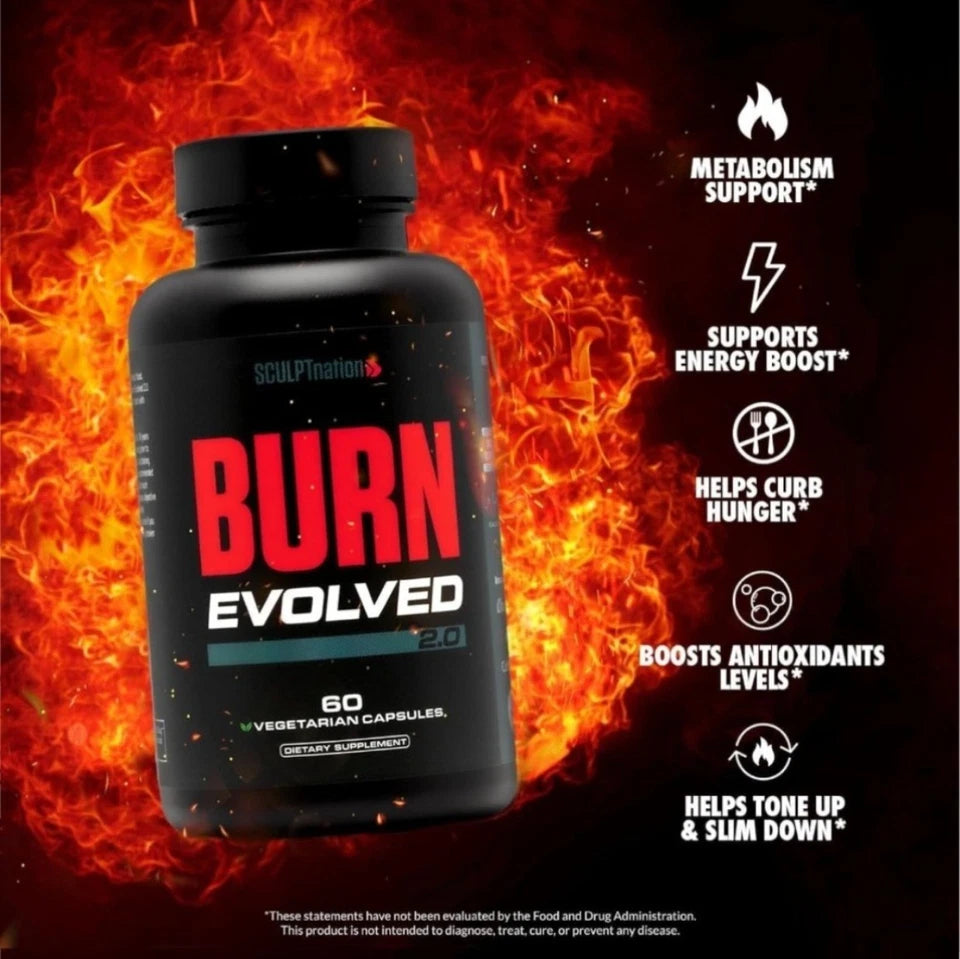 lot of 3 Sculptnation BURN EVOLVED 2.0 Fat Loss Supplement , 180 Capsules
